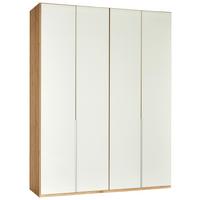 SKRIŇA S OTOČNÝMI DVERAMI NEW YORK - biela/farba duba, Konventionell, kov/kompozitné drevo (180/236/58cm)