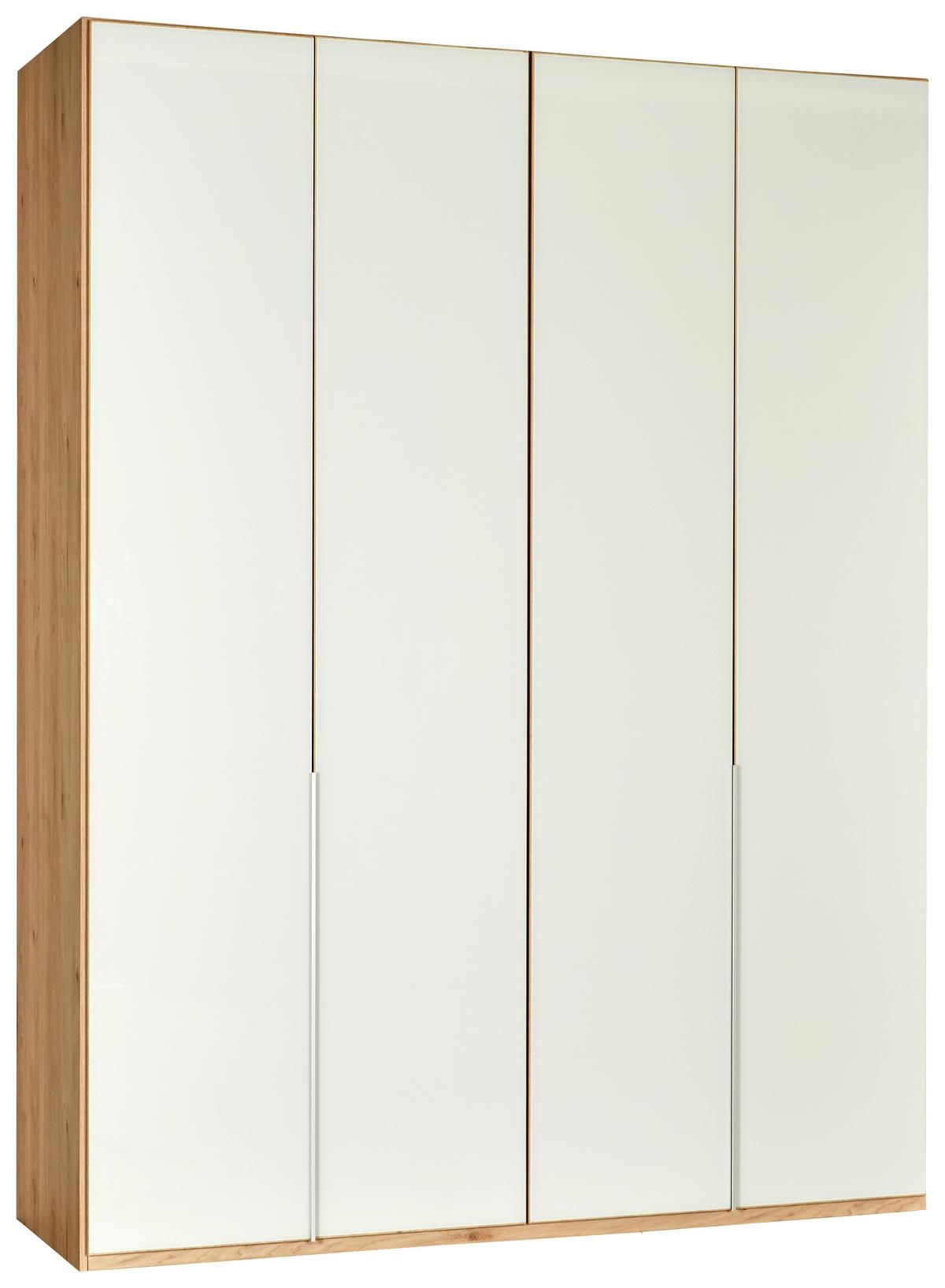 SKRIŇA S OTOČNÝMI DVERAMI NEW YORK - biela/farba duba, Konventionell, kov/kompozitné drevo (180/236/58cm)