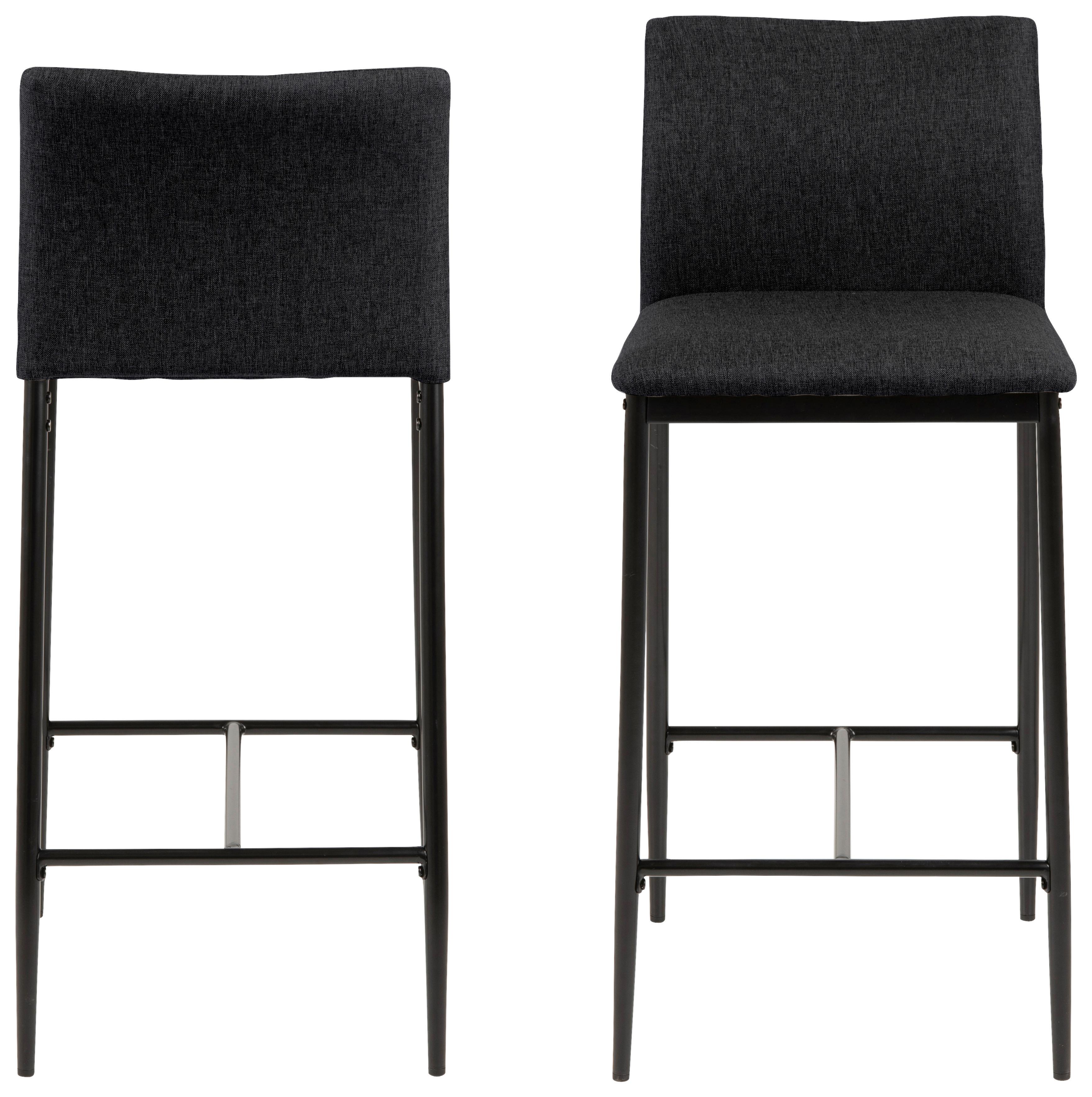 Barhocker DEMINA in Grau & Schwarz