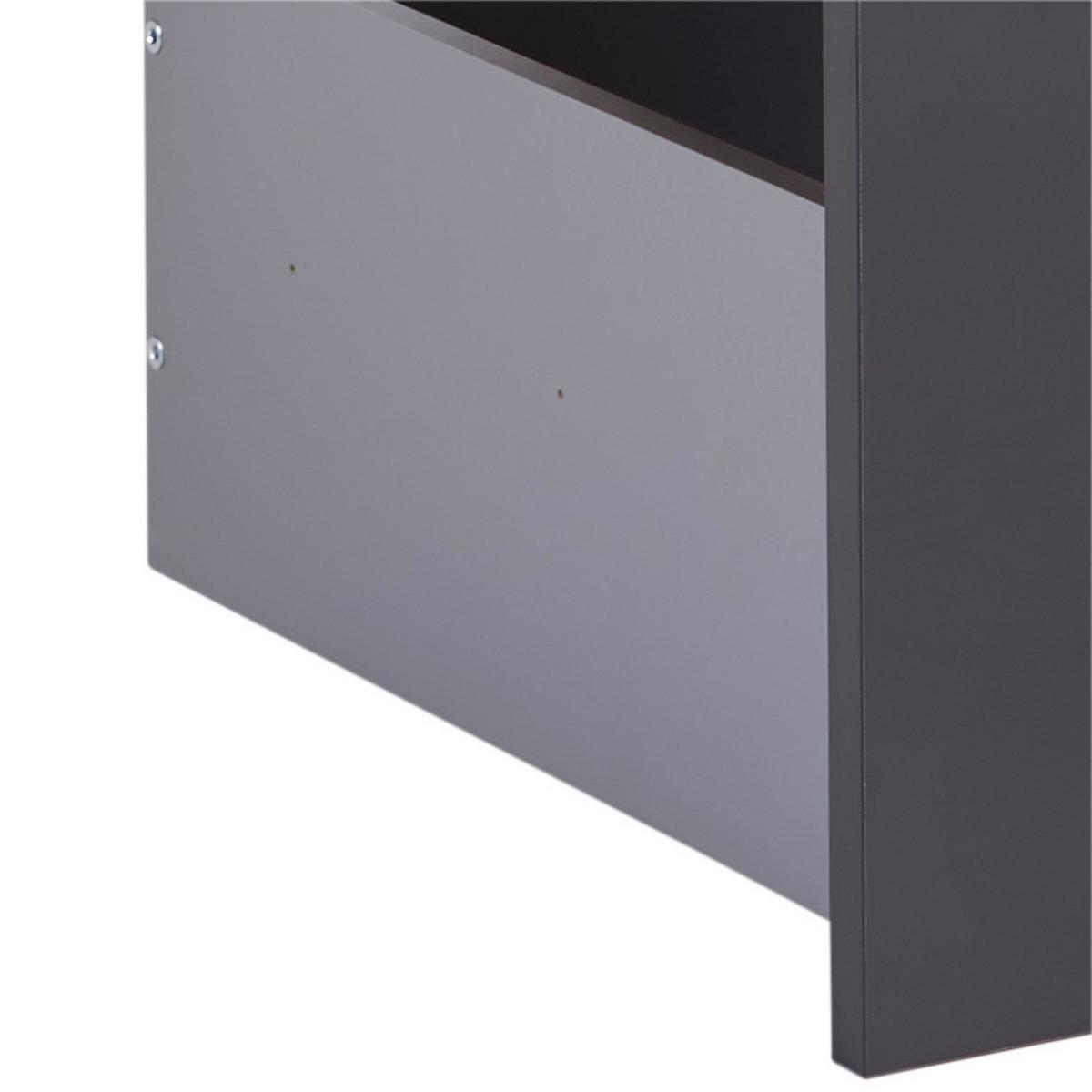 Schubladeneinsatz Unit Anthrazit B: 45,3 cm 4 Fächer - Anthrazit, MODERN, Holzwerkstoff (45,3/83/47cm) - Ondega