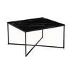 Couchtisch Schwarz/marmoroptik B: 80 Cm - Schwarz, Design, Glas/Metall (80/80/45cm) - Livetastic