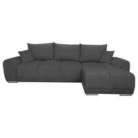 ECKSCHLAFSOFA Ramon, Graphitf. S: 296x182 cm - Chromfarben/Beige, Trend, Textil (296/182cm)