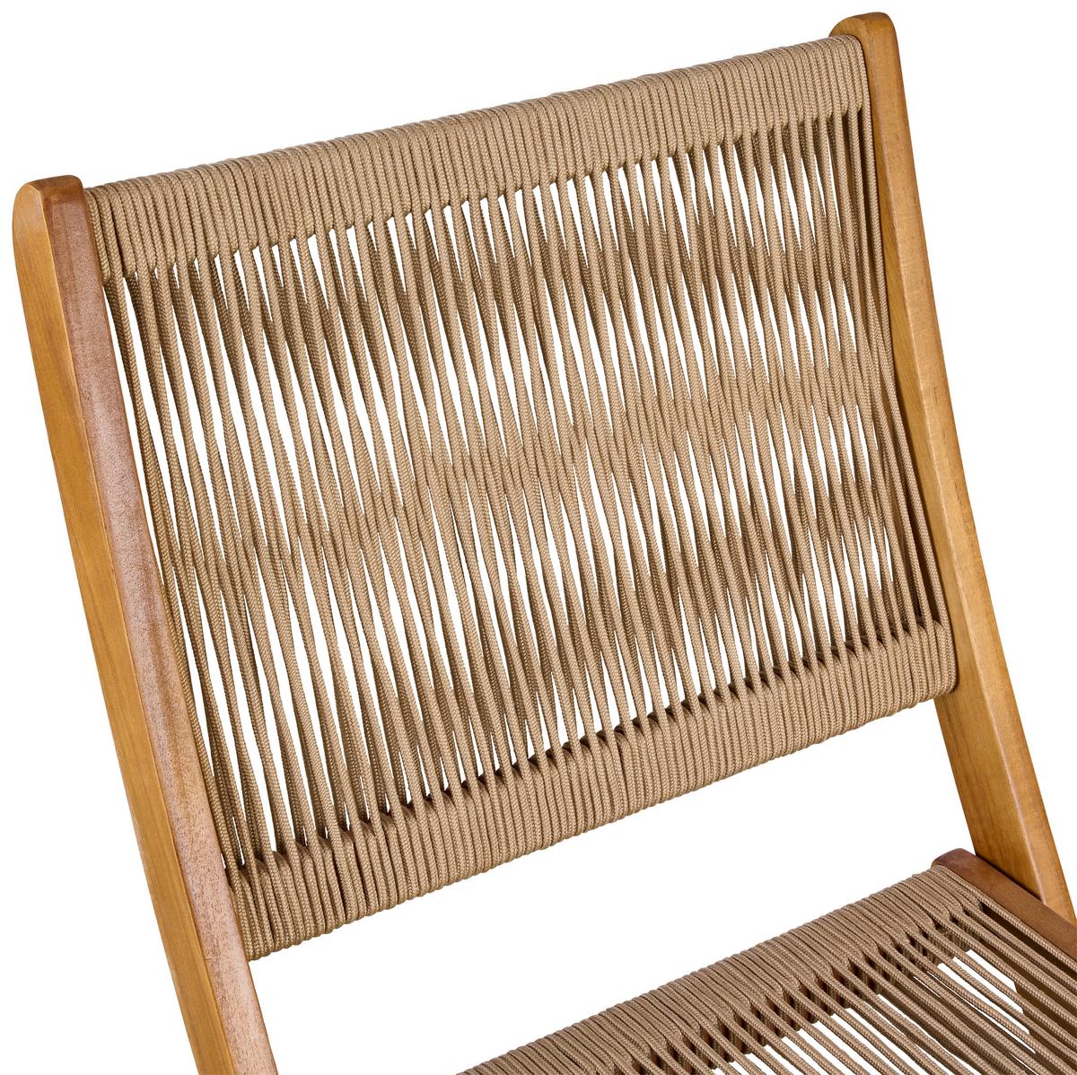 Gartenstuhl Klappbar Bergen Aus Akazienholz - Hellgrau/Akaziefarben, MODERN, Holz/Kunststoff (50/87/58cm) - Beldano