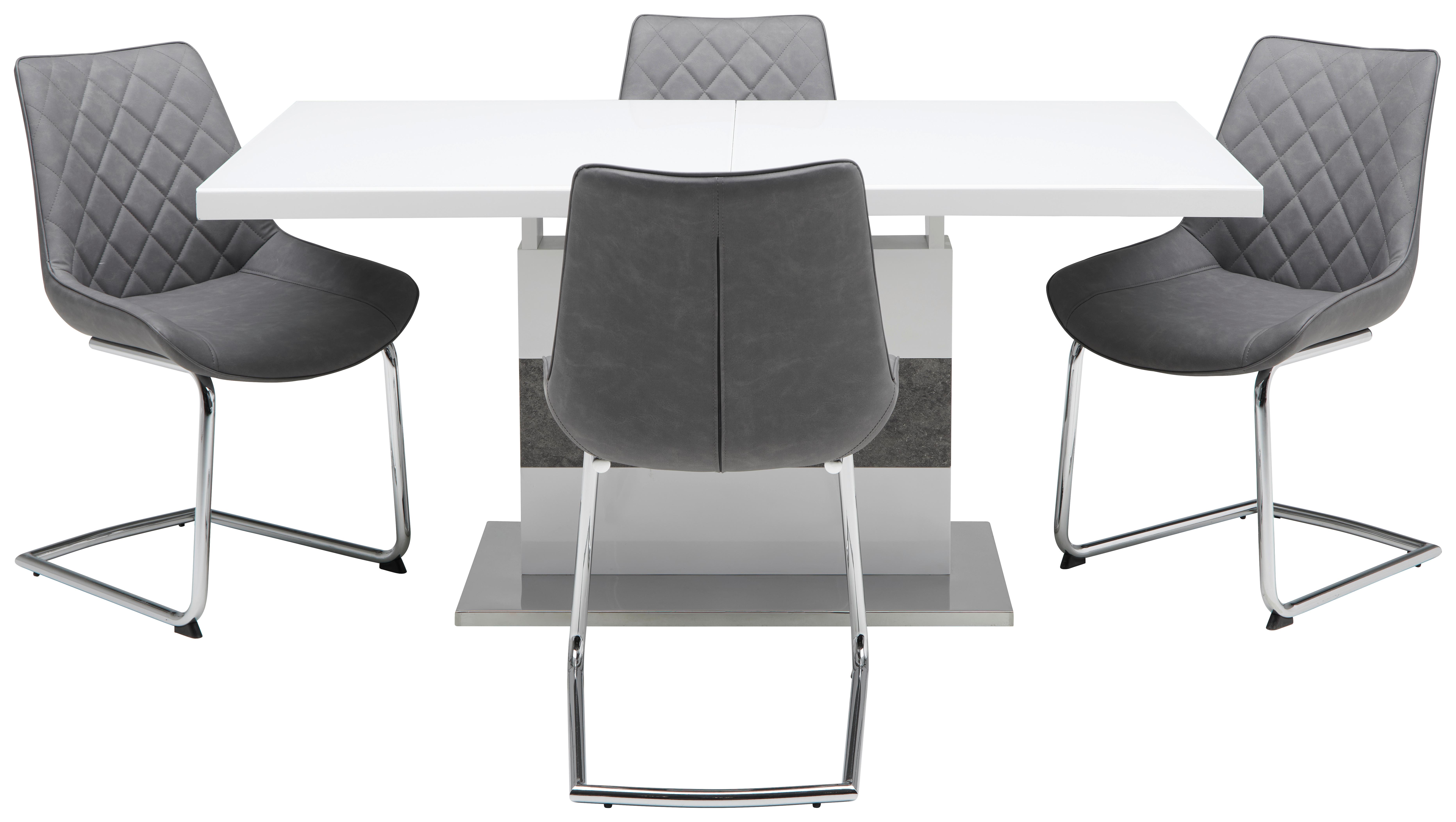 Výsuvný Stôl Ralf Ii 160 Az - sivá/biela, Moderný, kov/kompozitné drevo (160-200/76/90cm) - Luca Bessoni