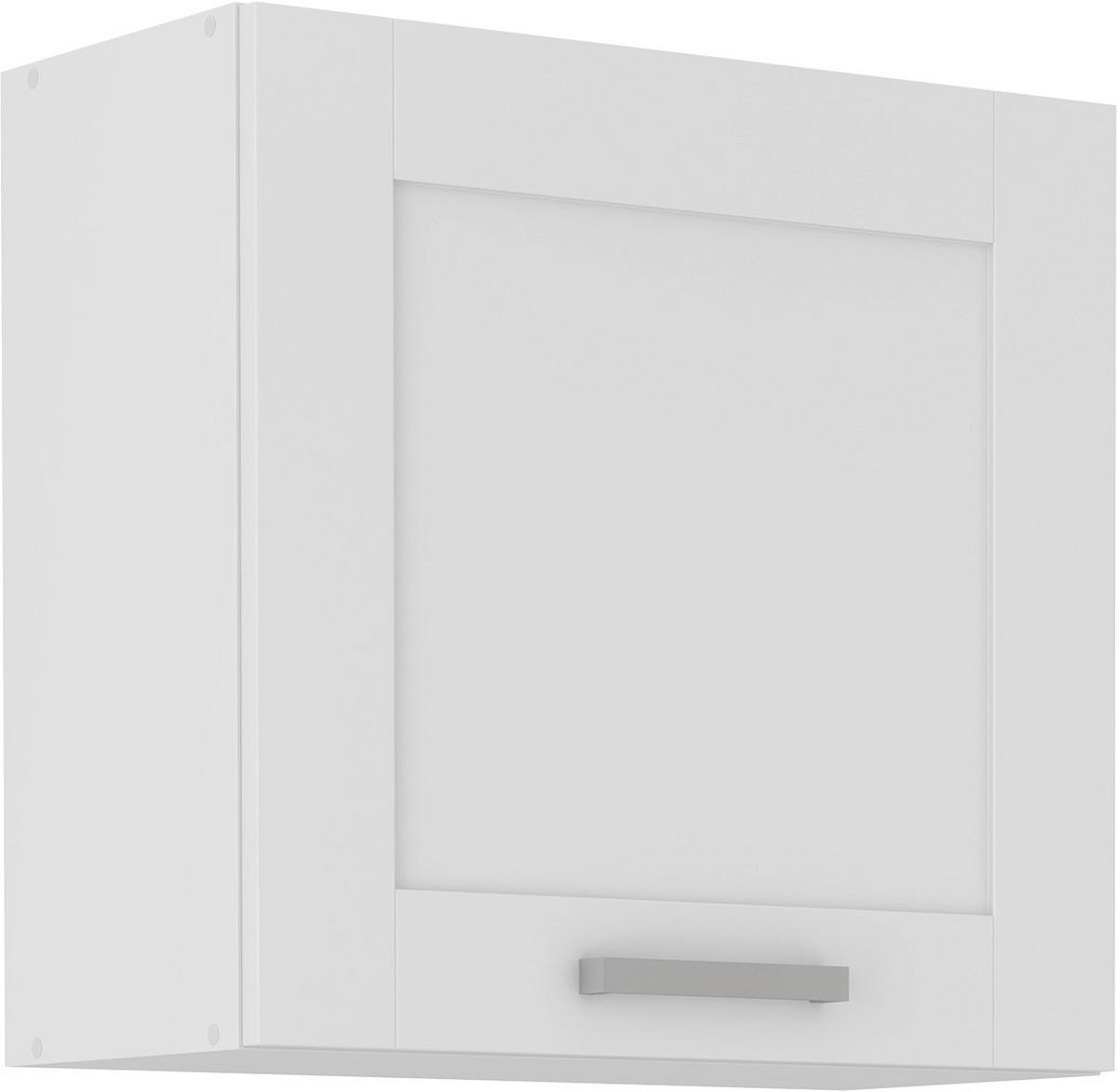 Küchenoberschrank Luisa B: 60 Cm Weiß 1 Drehtür - Weiß, ROMANTIK / LANDHAUS, Holzwerkstoff (60/58/31cm)