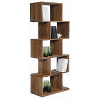 Regal Echtholz Zick Zack B: 60cm Sheeshamfarben - Sheeshamfarben, Design, Holz (60/150/30cm) - Kare-Design