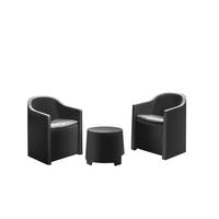 Balkonset Luna - Anthrazit/Grau, MODERN, Kunststoff