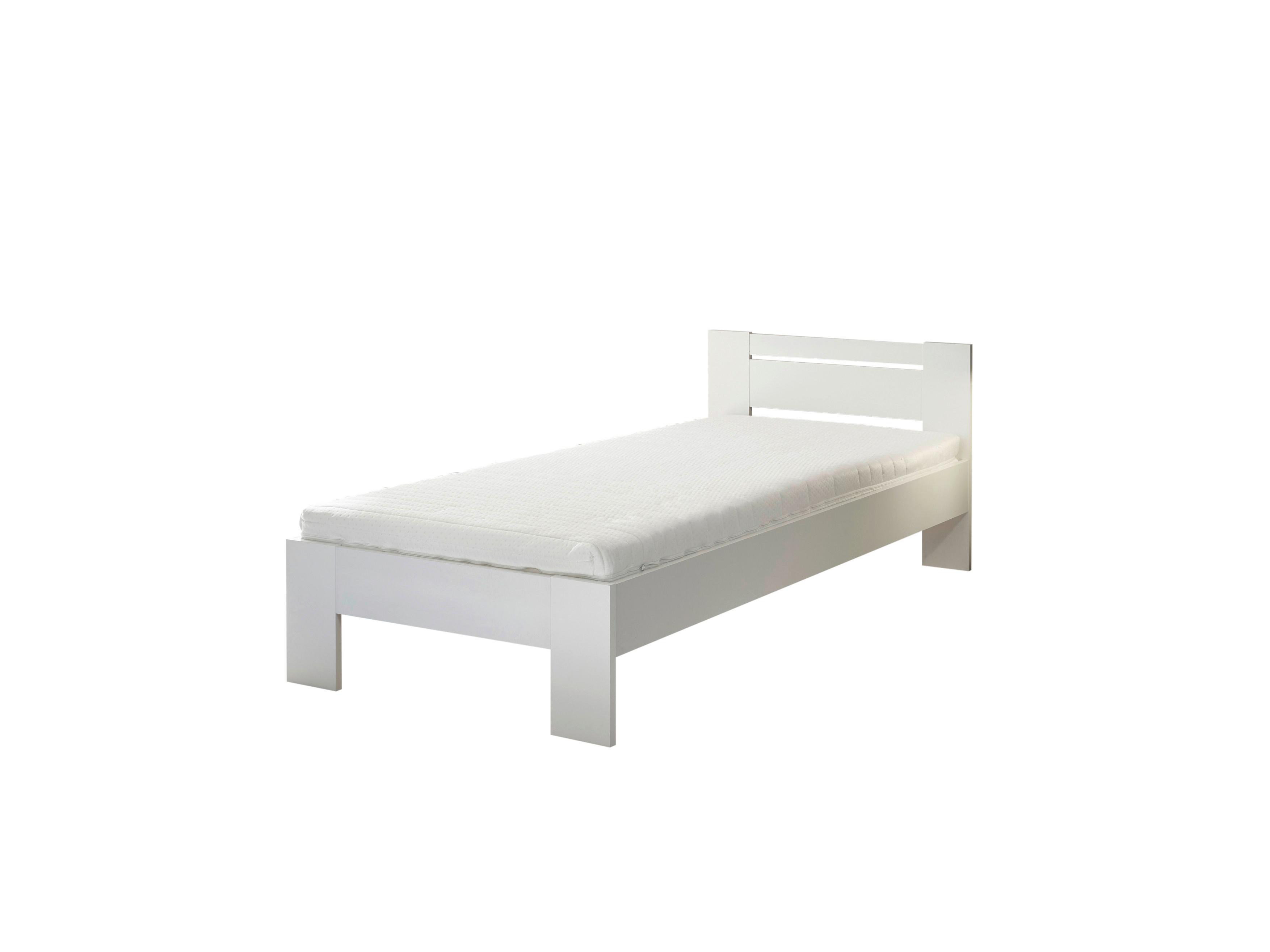 Bett Cannes 90 Weiß 90x200 - Weiß, KONVENTIONELL, Holzwerkstoff (90/200cm) - Ondega