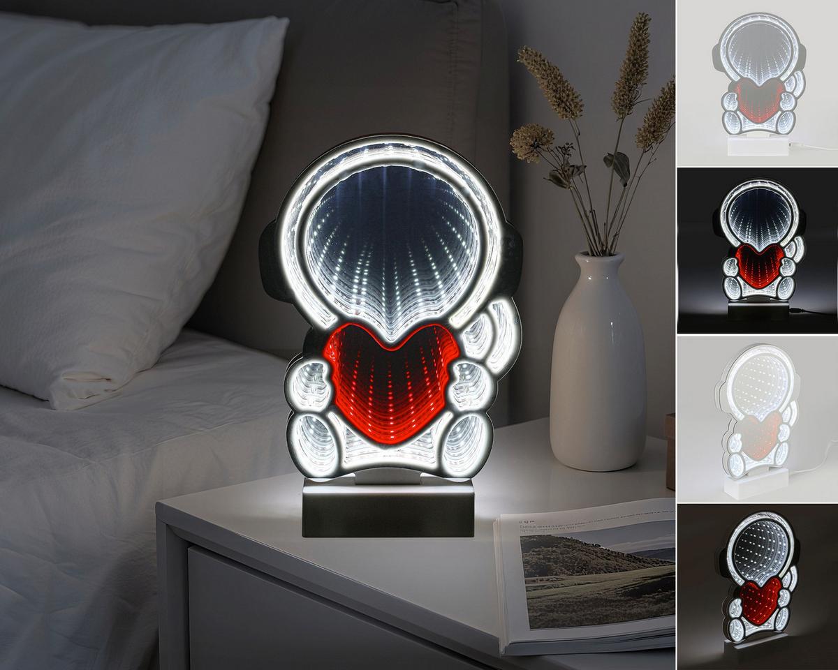 LED-Dekoleuchte Caterina - Chromfarben/Weiß, Basics, Kunststoff (17/4,5/25,5cm) - Luca Bessoni