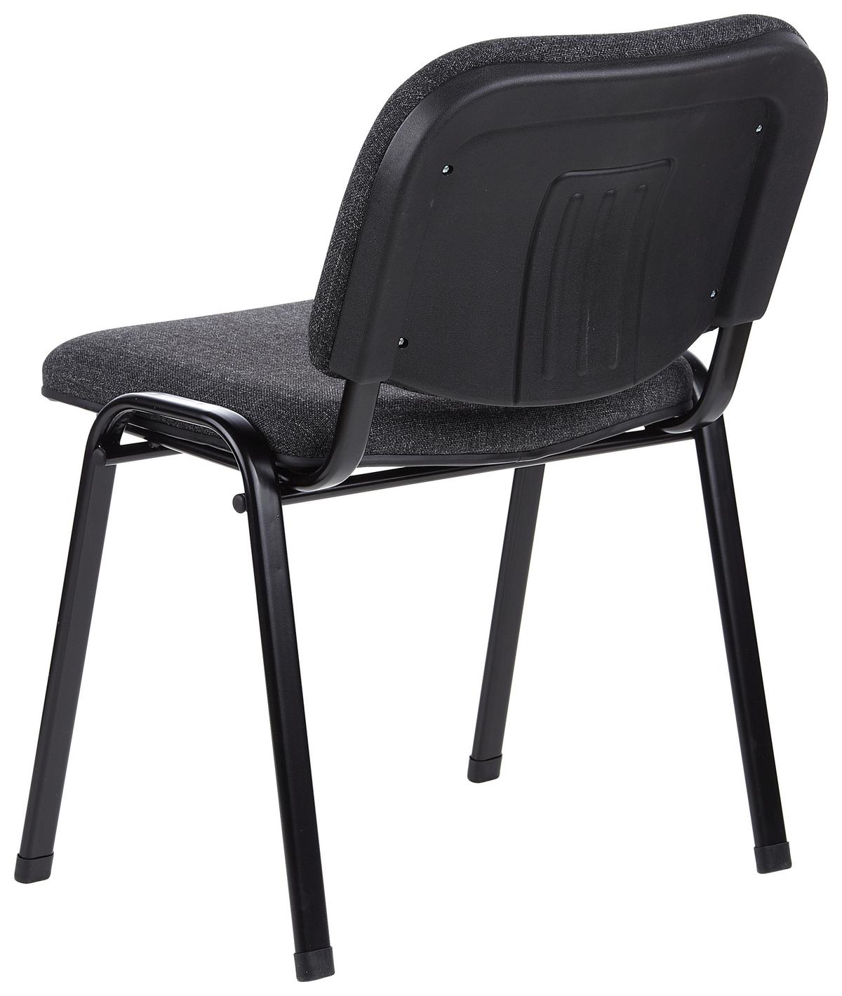 Besucherstuhl Xt 600 Sw Anthrazit/schwarz Bis 100 Kg - Anthrazit/Schwarz, Basics, Textil/Metall (58/84/41cm) - MID.YOU