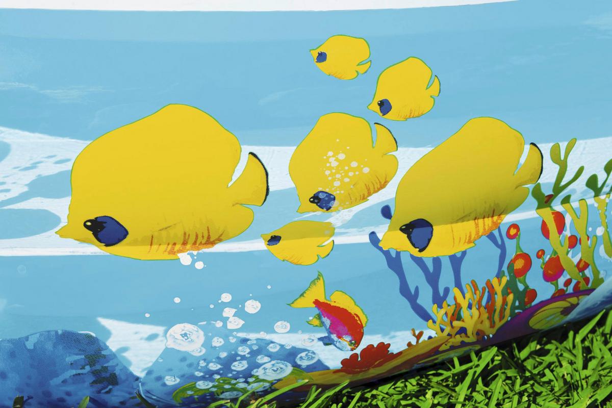 Spielpool Sea Ground L/B/H: ca. 262/157/46 cm - Multicolor, Kunststoff (262/157/46cm) - Bestway