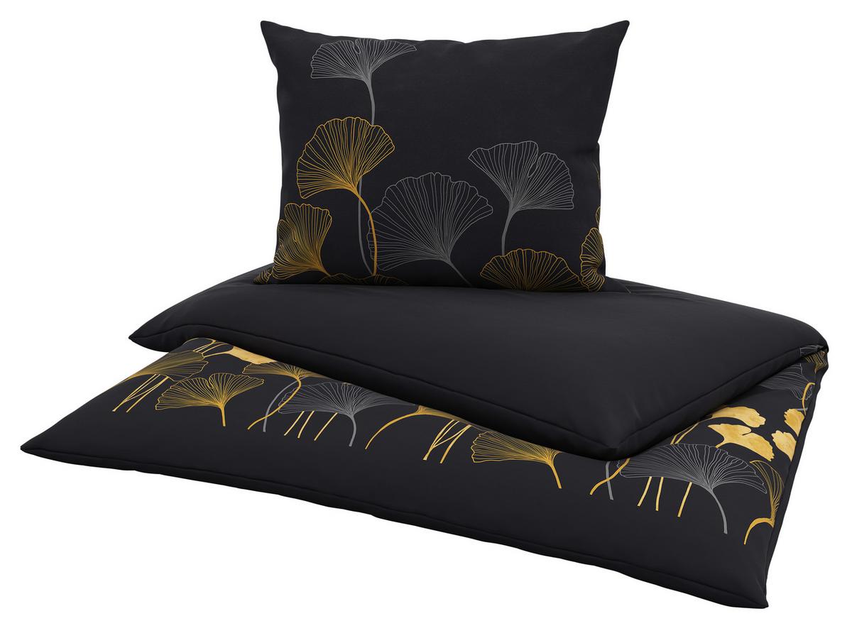 Bettwäsche Cleo - Goldfarben/Grau, ROMANTIK / LANDHAUS, Textil - James Wood