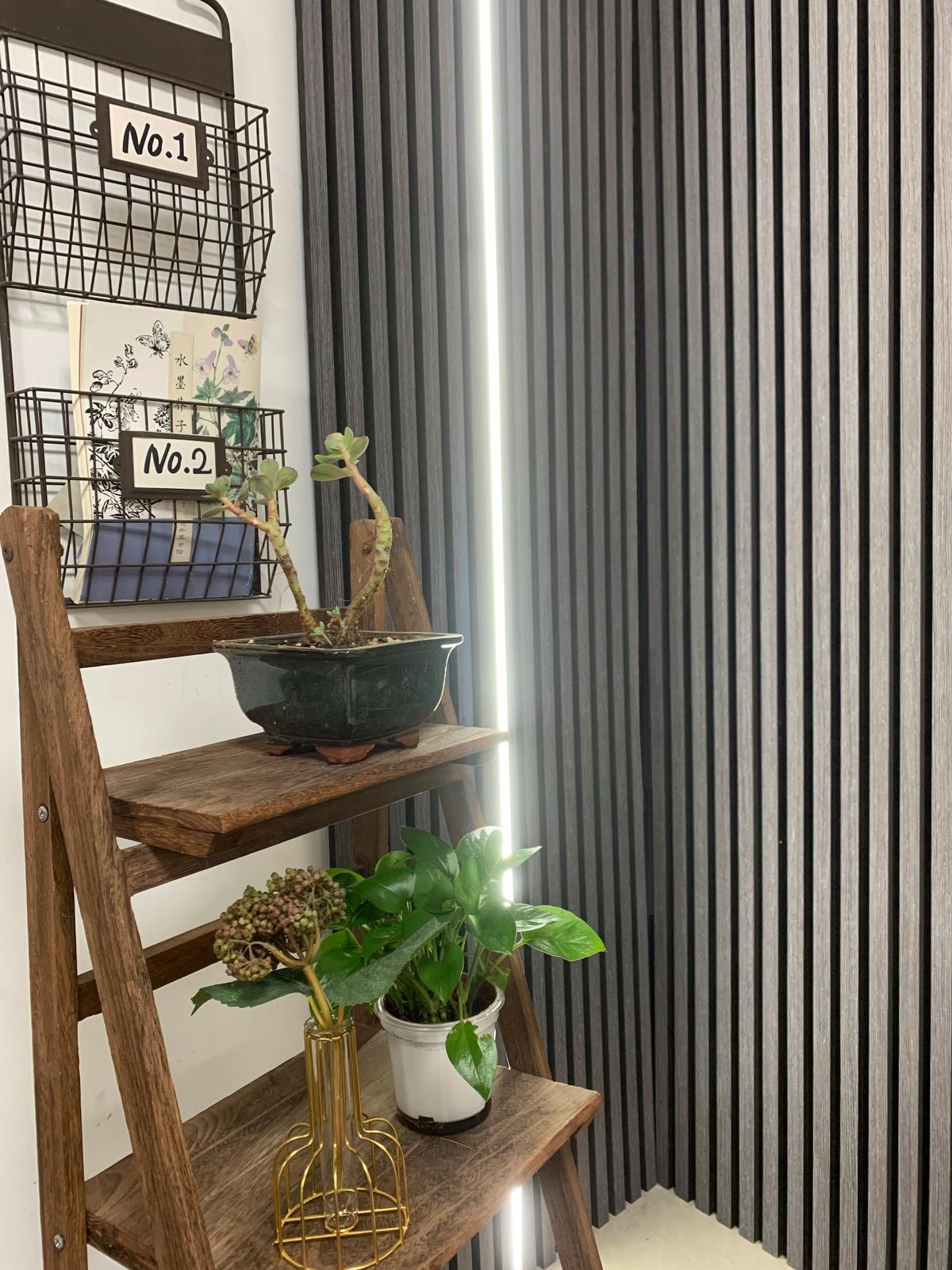 Akustikpaneel Black Oak - Eichefarben/Schwarz, Trend, Holz/Kunststoff (60/120cm) - Homezone