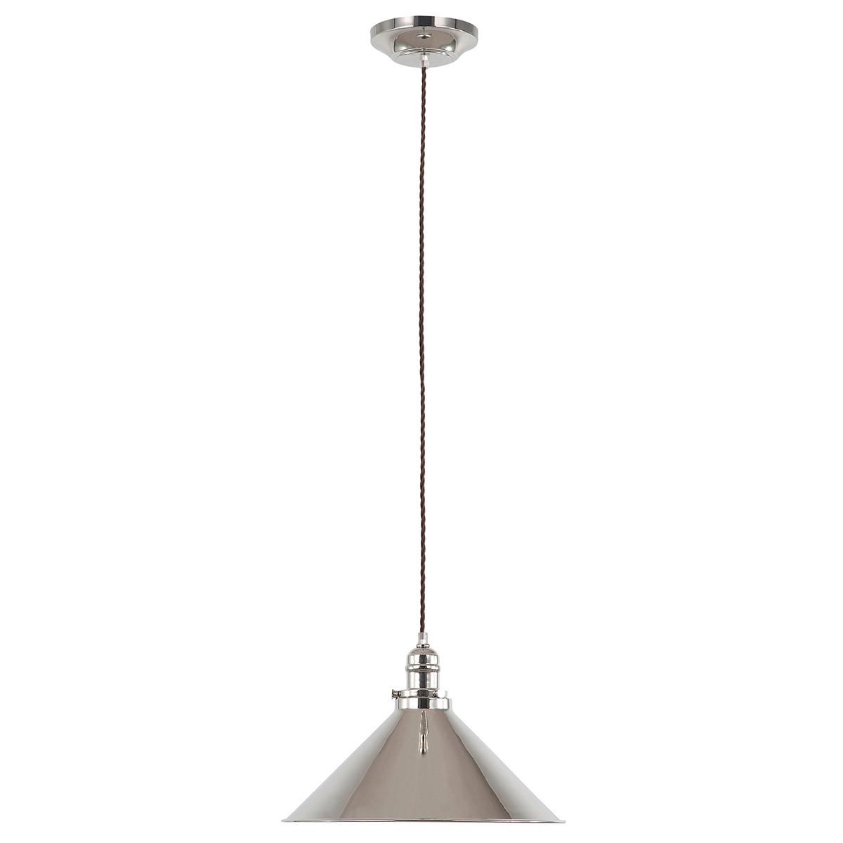 Hängeleuchte H: 28 cm 1-Flammig Nickelfarben - Nickelfarben, Design, Metall (37/28-200cm) - Elstead Lighting