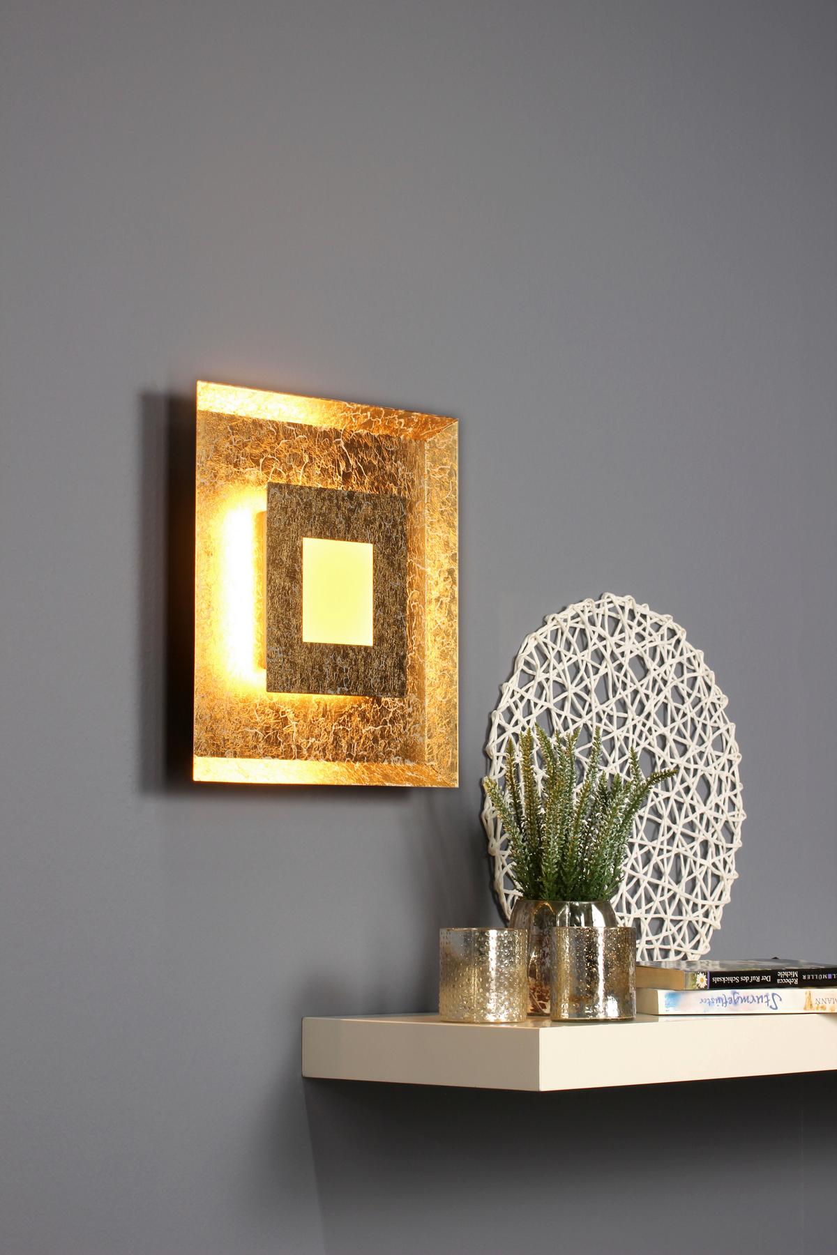 LED-Wandleuchte 9021 S Go Window - Goldfarben, Basics, Metall (32/5,5/32cm)
