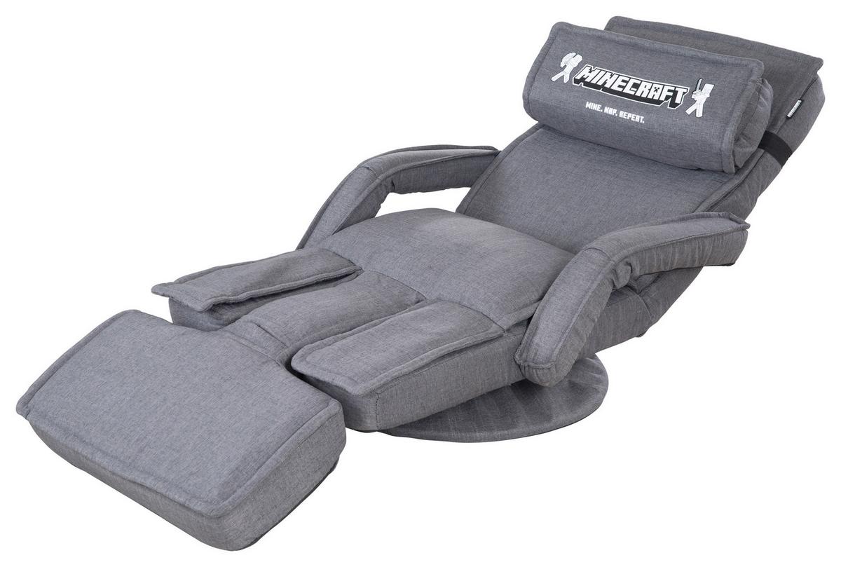 Polstersessel Mit Armlehnen Minecraft Stoffbezug Grau - Grau, MODERN, Textil/Metall (62/80/60cm) - Minecraft