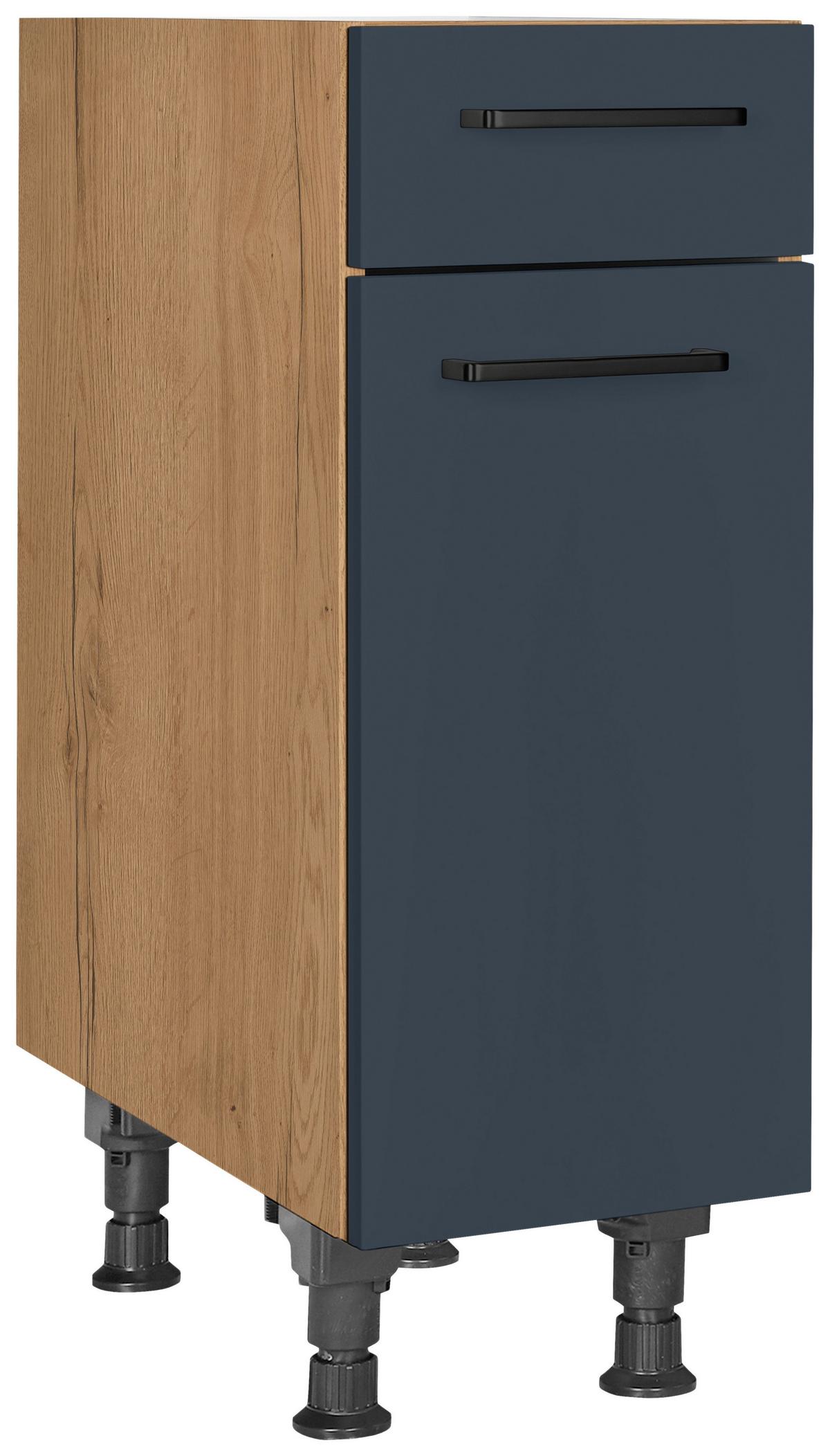 Schubkastenunterschrank Easytouch - Blau/Eichefarben, MODERN, Holzwerkstoff (30/87/56cm) - Nobilia