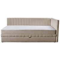 Schlafsofa Roma - Hellbraun/Schwarz, Design, Textil (212/83/99cm) - MID.YOU