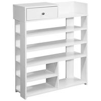 Viacúčelový regál standregal biely - biela, Modern, kov/kompozitné drevo (75/92,5/24cm) - MID.YOU