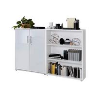 Aktenschrank Office Edition Weiß/Weiß Hochglanz B: 168,8cm - Weiß Hochglanz/Weiß, MODERN, Holzwerkstoff (168,8/113,6/33cm) - MID.YOU