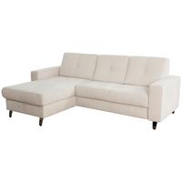 James Wood Ecksofa Varese Naturfarben, S: 164x239 Cm - Beige/Schwarz, KONVENTIONELL, Textil (164/239cm) - James Wood