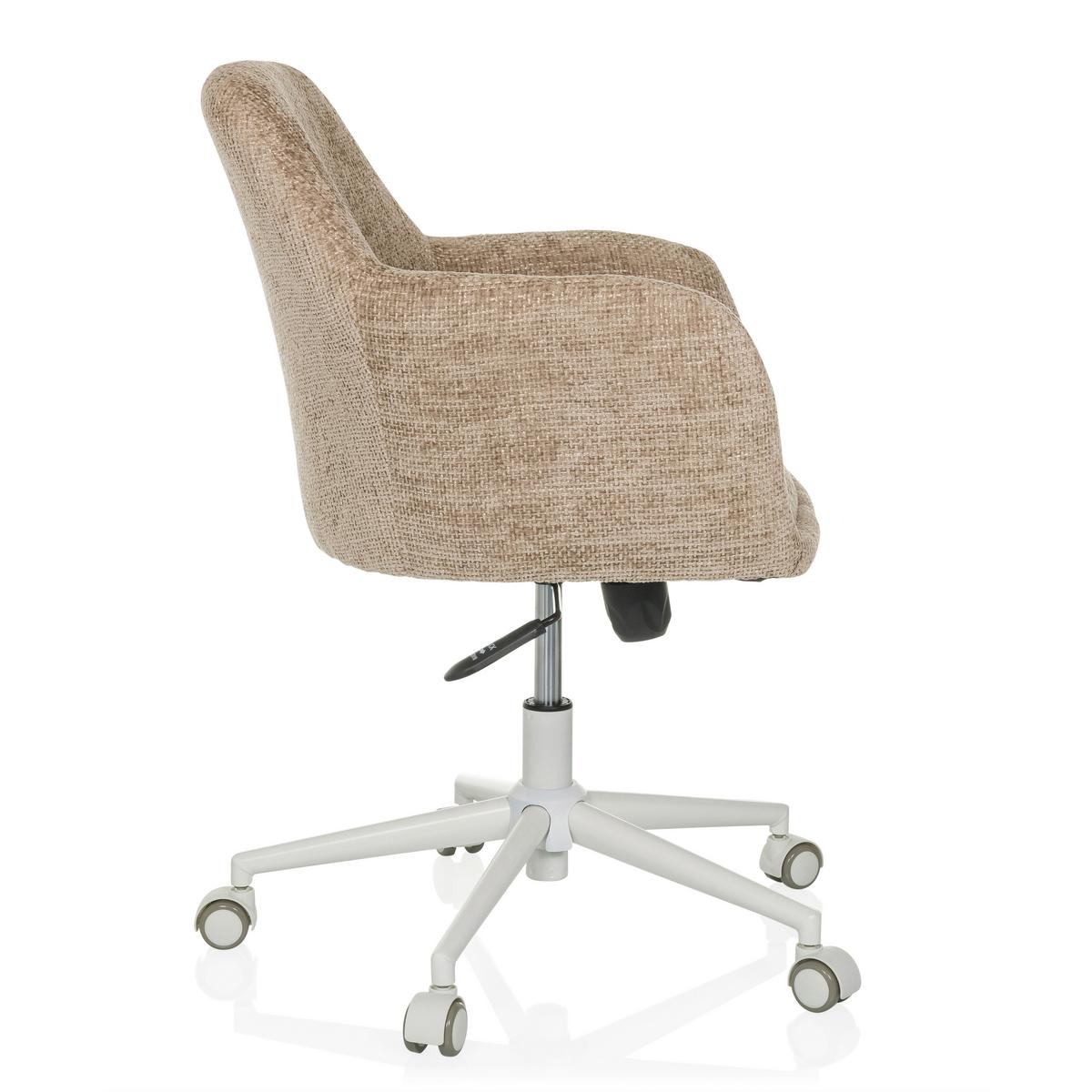 Drehstuhl Solao Home Beige B: 58 cm - Beige/Weiß, MODERN, Kunststoff/Textil (58/78/60cm) - MID.YOU