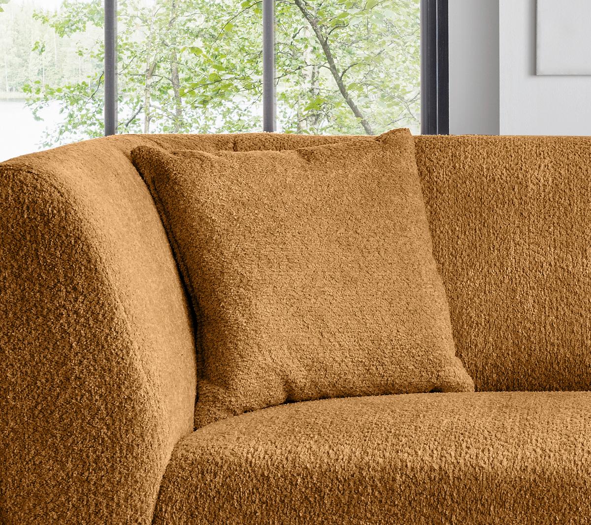 2-Sitzer-Sofa Colori Goldfarben, Rücken Echt - Goldfarben/Schwarz, MODERN, Textil (172/83/88cm) - MID.YOU