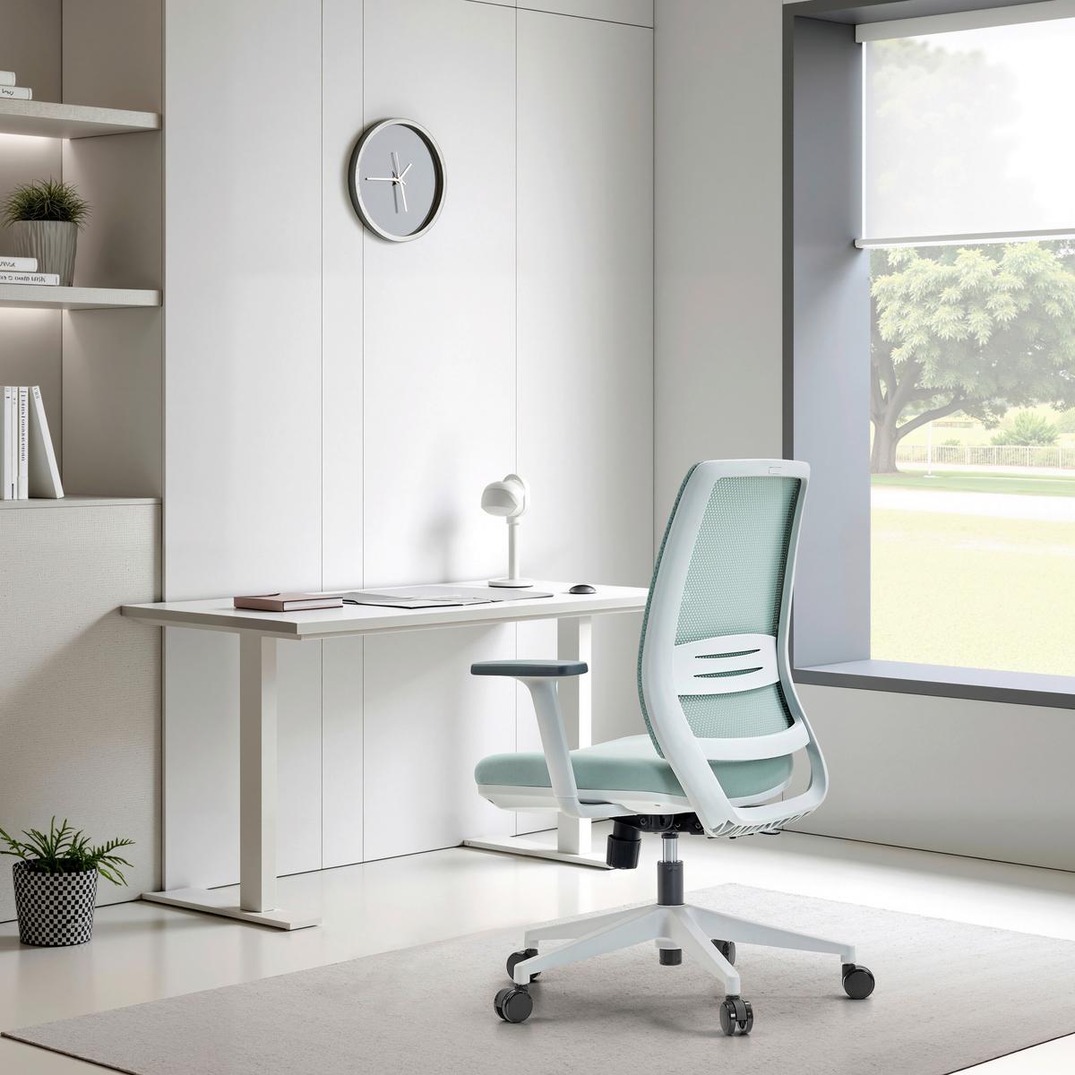 DREHSTUHL Profondo Eco Mintgrün B: 68cm - Weiß/Mintgrün, MODERN, Kunststoff/Textil (68/108/55cm) - MID.YOU