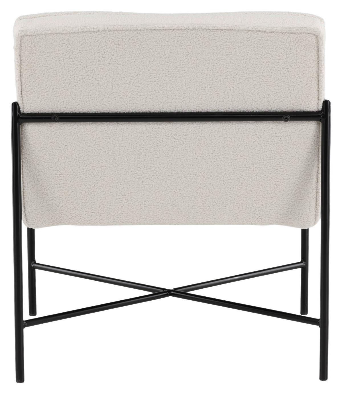 Sessel Rakel - Schwarz/Weiß, Design, Textil/Metall (66/78/65cm) - Livetastic