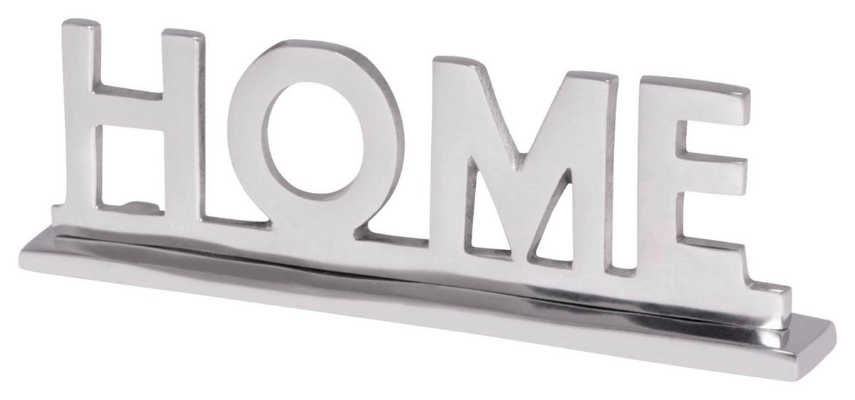 Dekoschriftzug Wohnling Silberfarben B: 22 cm - Silberfarben, MODERN, Metall (22/7/3cm) - MID.YOU