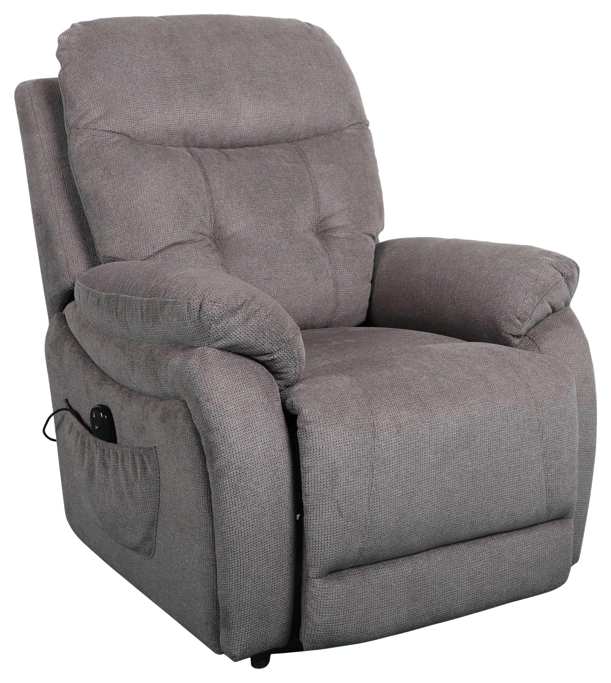 Relaxsessel Mario Webstoff Dunkelgrau, B: 89 Cm - Dunkelgrau/Schwarz, MODERN, Textil/Metall (89/107/94cm) - James Wood