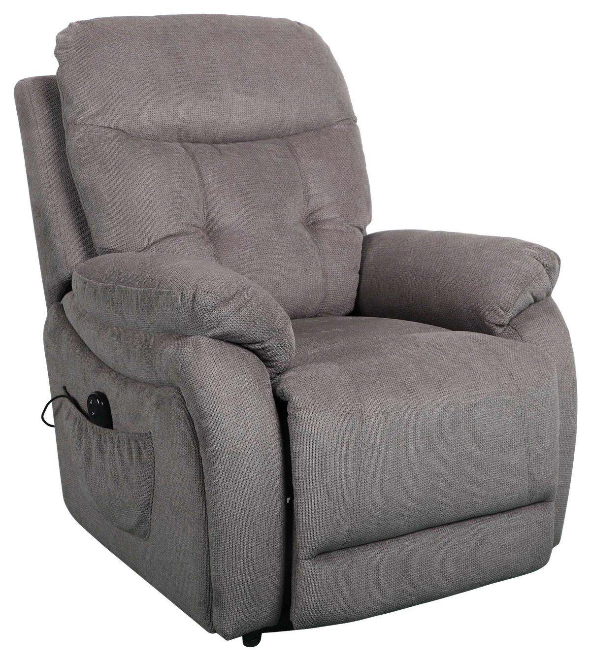 Relaxsessel Mario Webstoff Dunkelgrau, B: 89 Cm - Dunkelgrau/Schwarz, MODERN, Textil/Metall (89/107/94cm) - James Wood