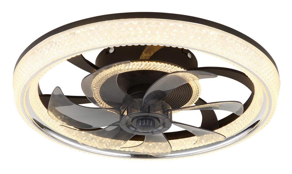 Deckenventilator 03644 Cirilla - Klar/Chromfarben, Basics, Kunststoff (48/13cm) - Globo