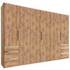 Drehtürenschrank Mit Laden 300cm Level 36a, Eiche Dekor - Plankeneiche/Eichefarben, MODERN, Holzwerkstoff (300/216/58cm) - MID.YOU
