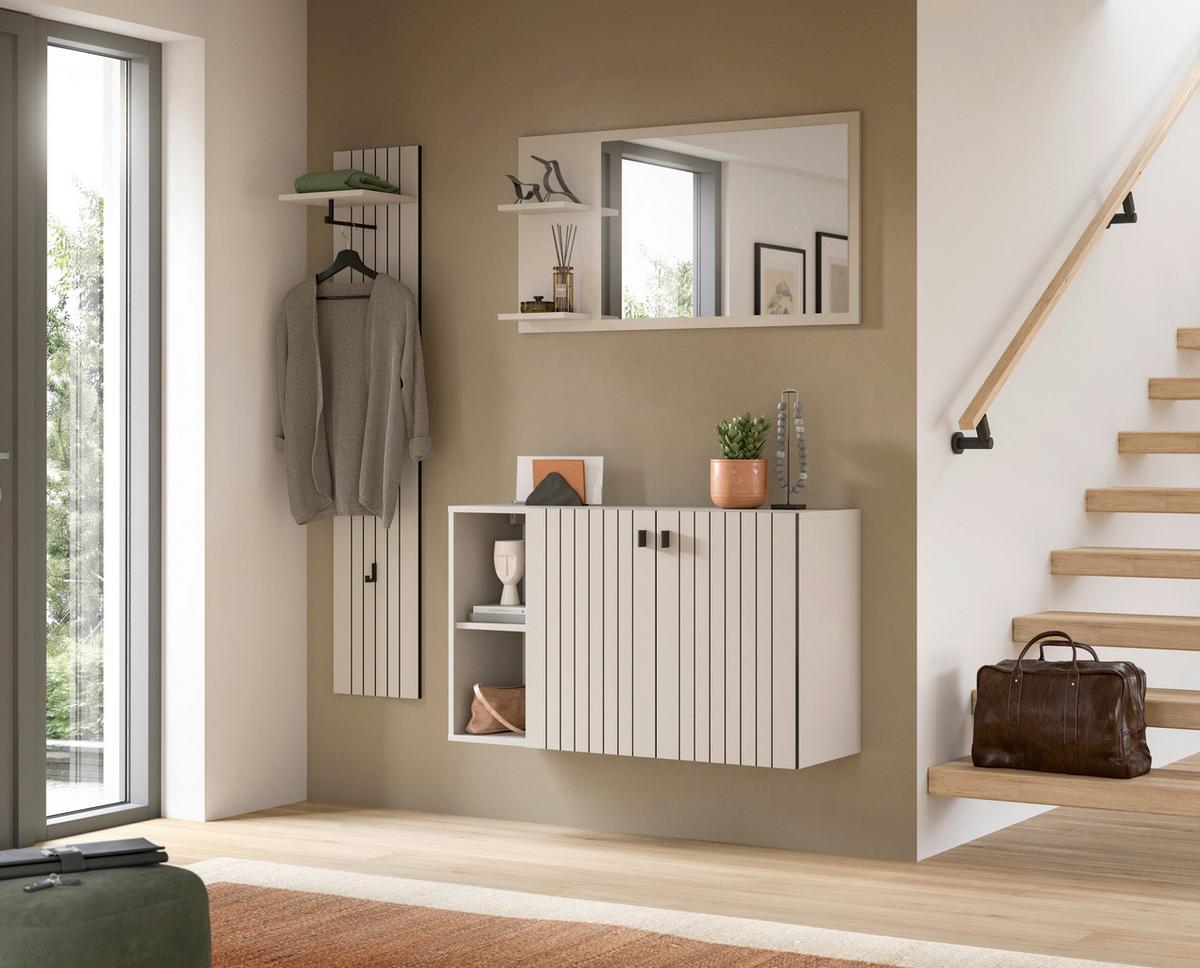 Garderobe Station Kaschmir B: 153cm - Kaschmir, Design, Holzwerkstoff (152/192/37cm) - MID.YOU