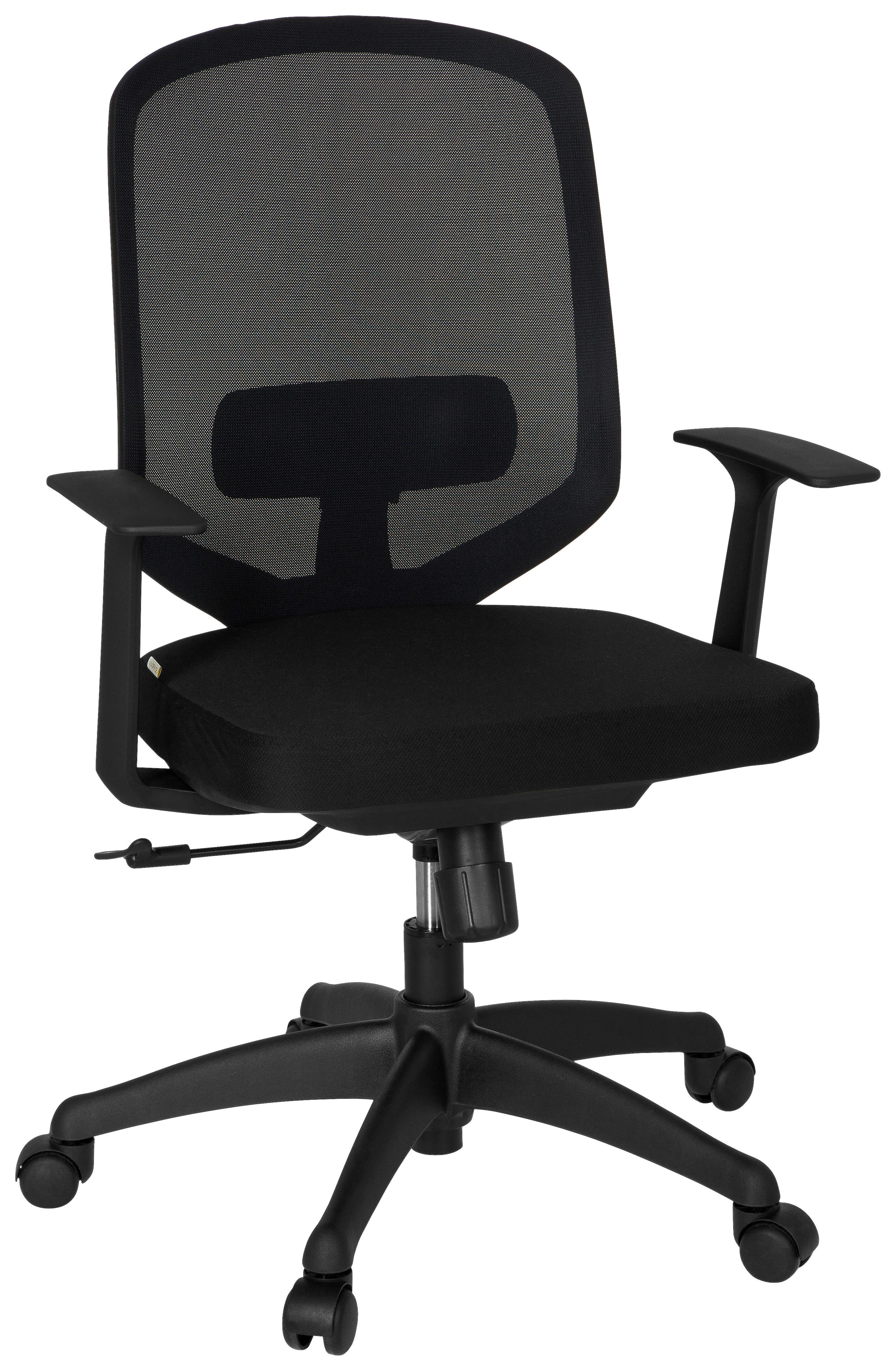 Drehstuhl Delight Schwarz - Schwarz, MODERN, Kunststoff/Textil (56/105/44cm) - MID.YOU