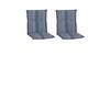 Niederlehner Auflage 2er-Set Tissa 98x46x8cm Anthrazit/Blau - Blau/Anthrazit, Basics, Textil (98/46/8cm) - Gardenson