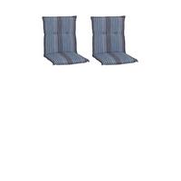 Niederlehner Auflage 2er-set Tissa 98x46x8cm Anthrazit/blau - Blau/Anthrazit, Basics, Textil (98/46/8cm) - Gardenson