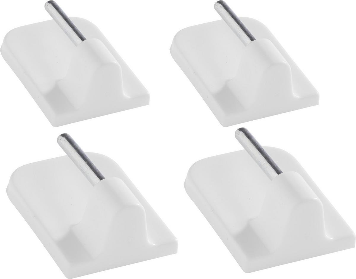 SAMOLEPIACI HÁČIK KURT - biela, plast (1/2.3cm) - Modern Living