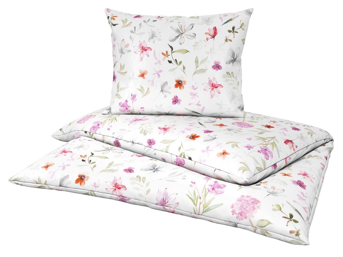 Bettwäsche Gulietta - Rosa/Weiß, ROMANTIK / LANDHAUS, Textil - James Wood