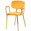 Stuhl-set Giselle 225 Hellorange - Goldfarben/Orange, Design, Kunststoff/Metall (63/80/51cm) - Kayoom
