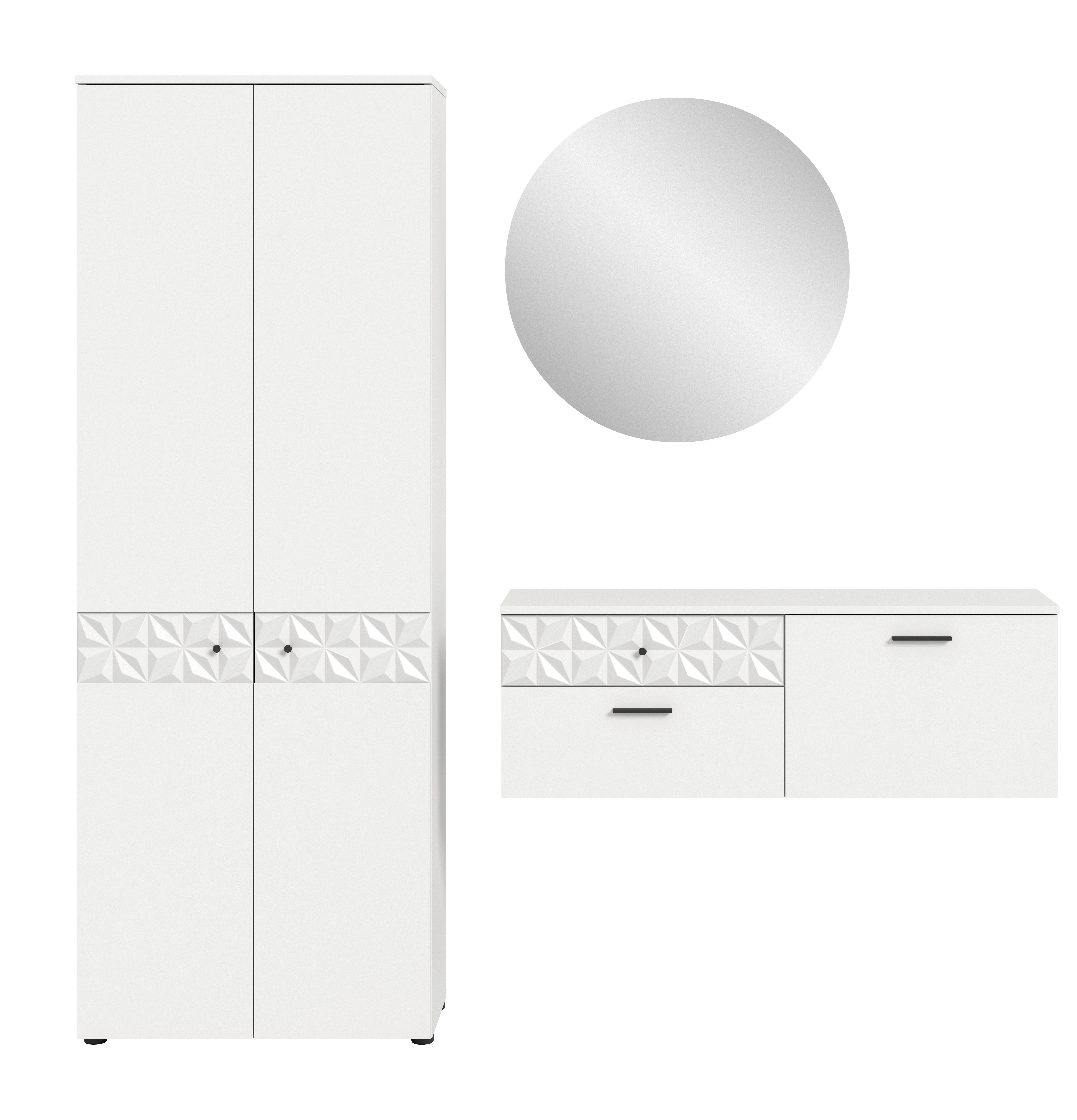 Garderobe Prisma Weiß B: 195 Cm