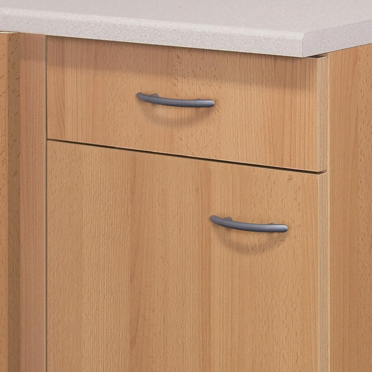 Eckunterschrank Nano 110 cm Buche Dekor 1 Lade 1 Tür - Beige/Buchefarben, MODERN, Holzwerkstoff (110/85/57cm) - FlexWell