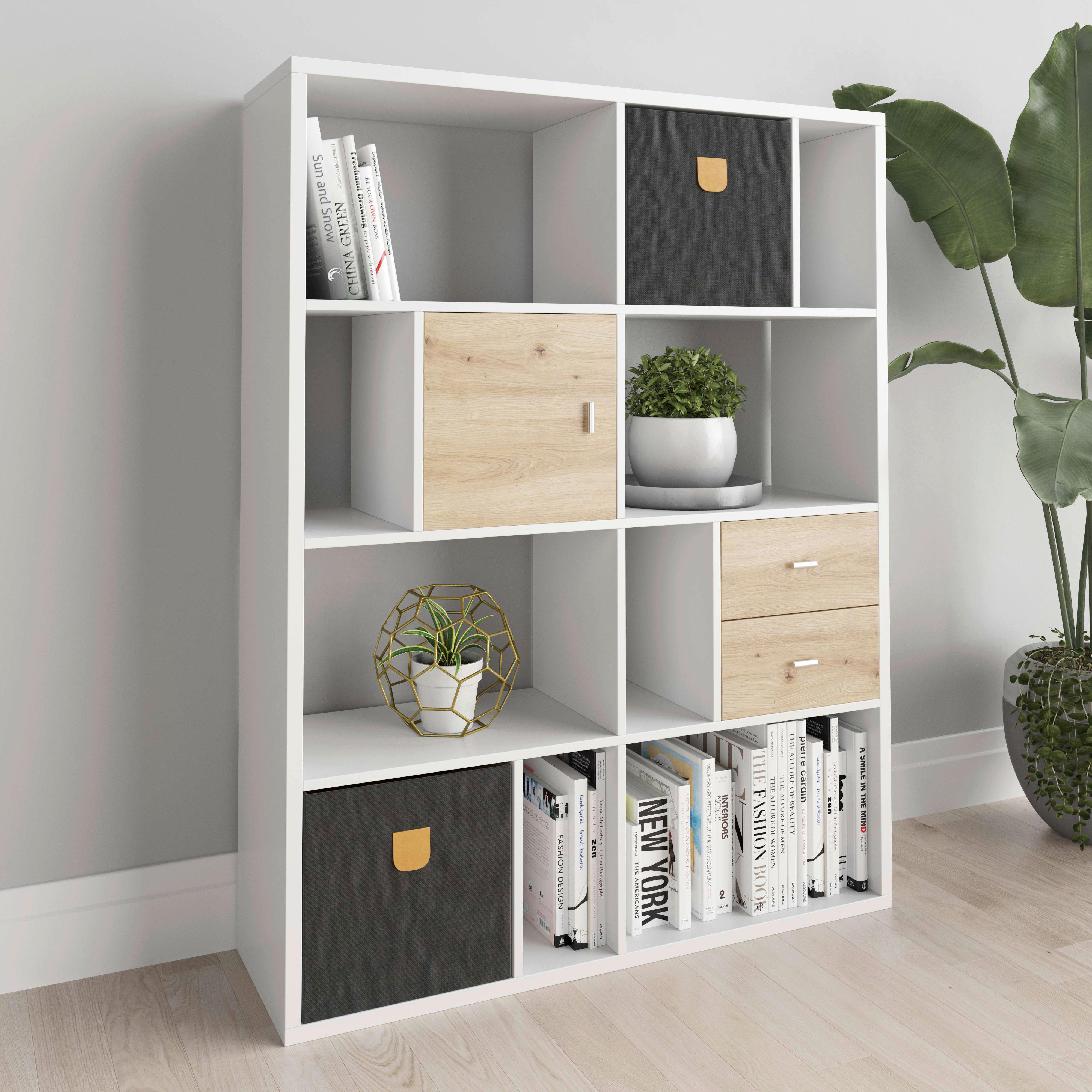 Regal Fortuna - Weiß, Basics, Holzwerkstoff (113/147/34cm) - MID.YOU