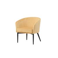 Sessel Fluffy Gelb, Schwarz B: 66cm - Gelb/Schwarz, MODERN, Textil/Metall (66/70/64cm) - Livetastic