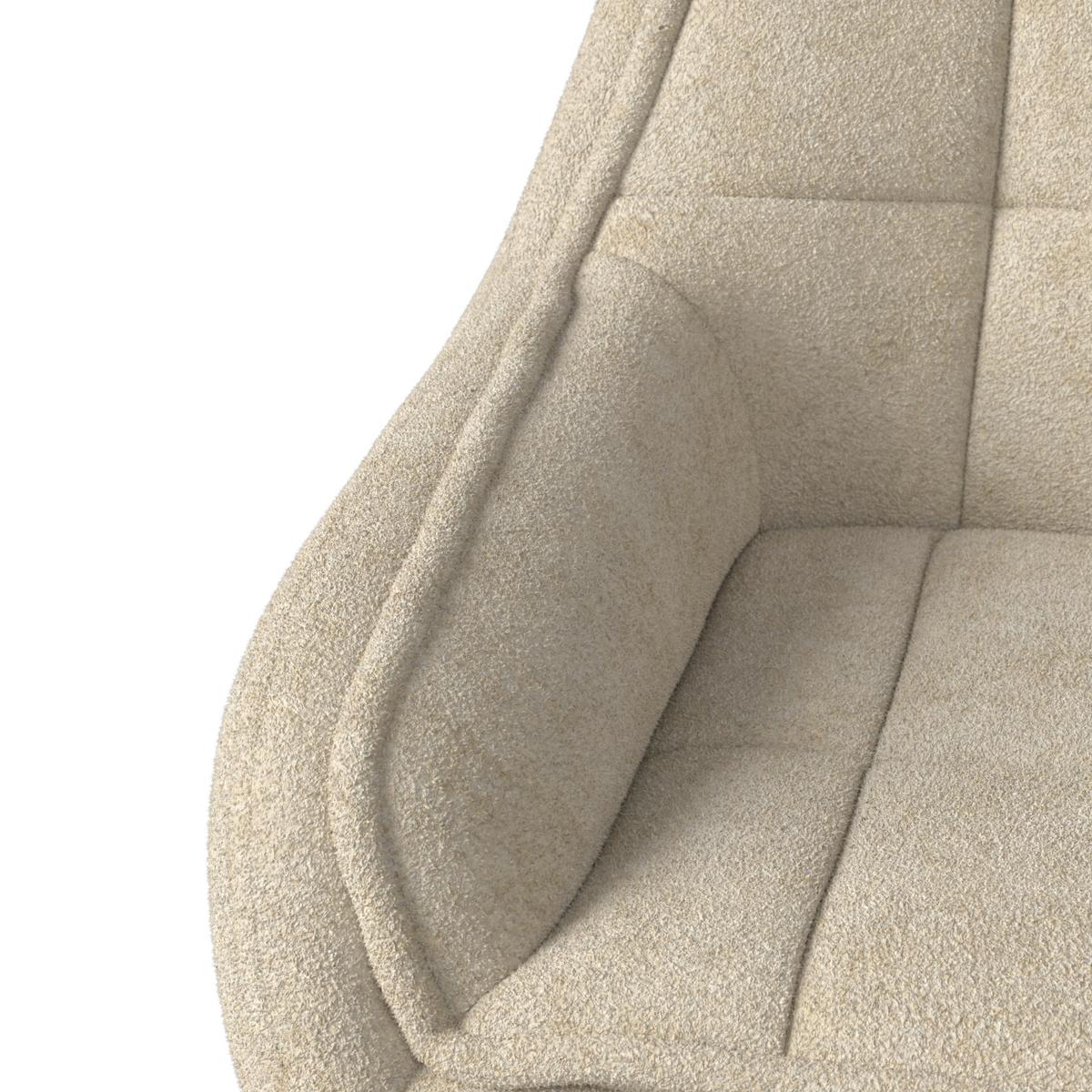 ŽIDLE S PODRUČKAMI BILLY - černá/krémová, Moderní, kov/dřevo (64/87/64cm) - Bessagi Home