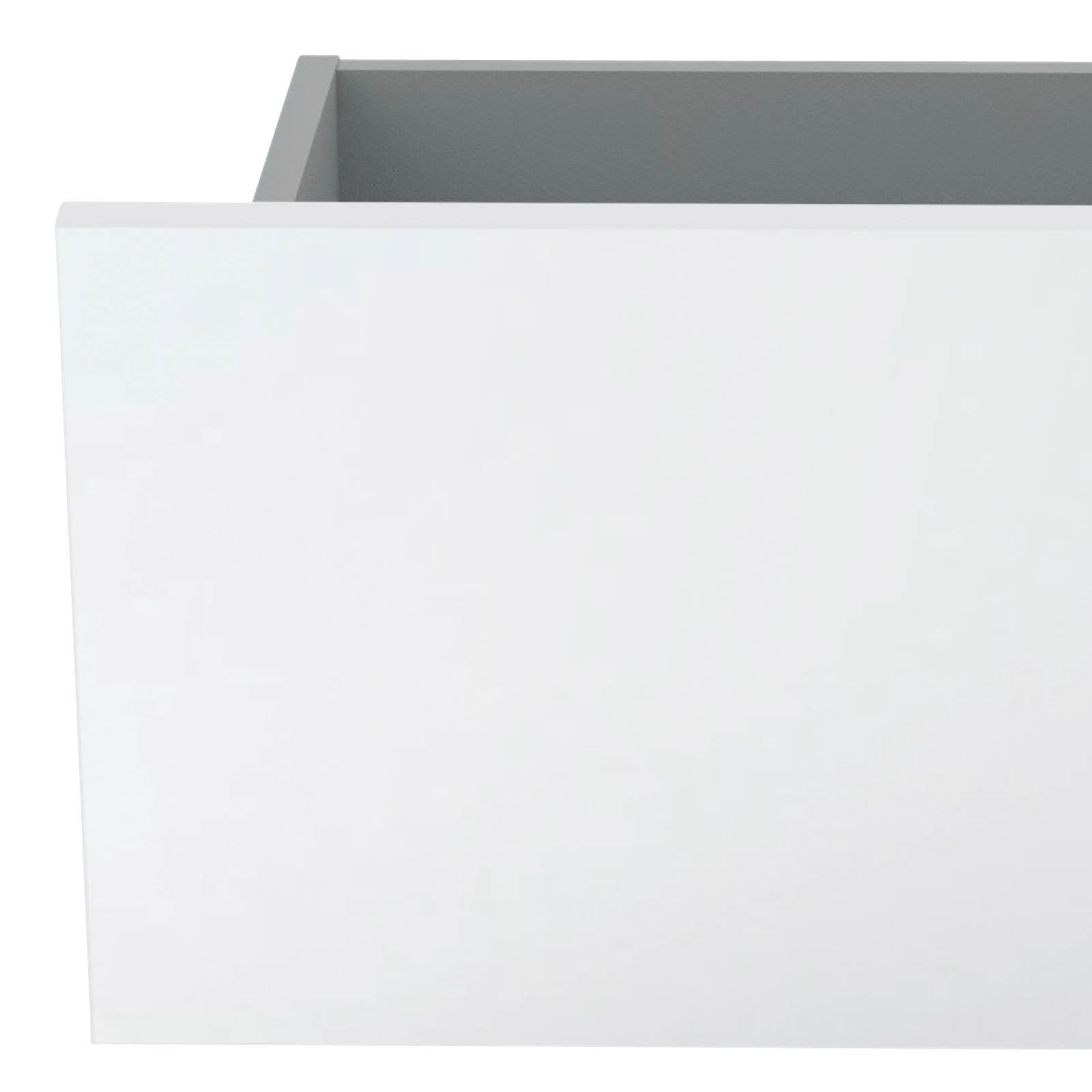ZÁSUVKA UNIT-ELEMENTS - biela s vysokým leskom, Modern, kompozitné drevo (45,3/21,9/36,6cm) - Ondega