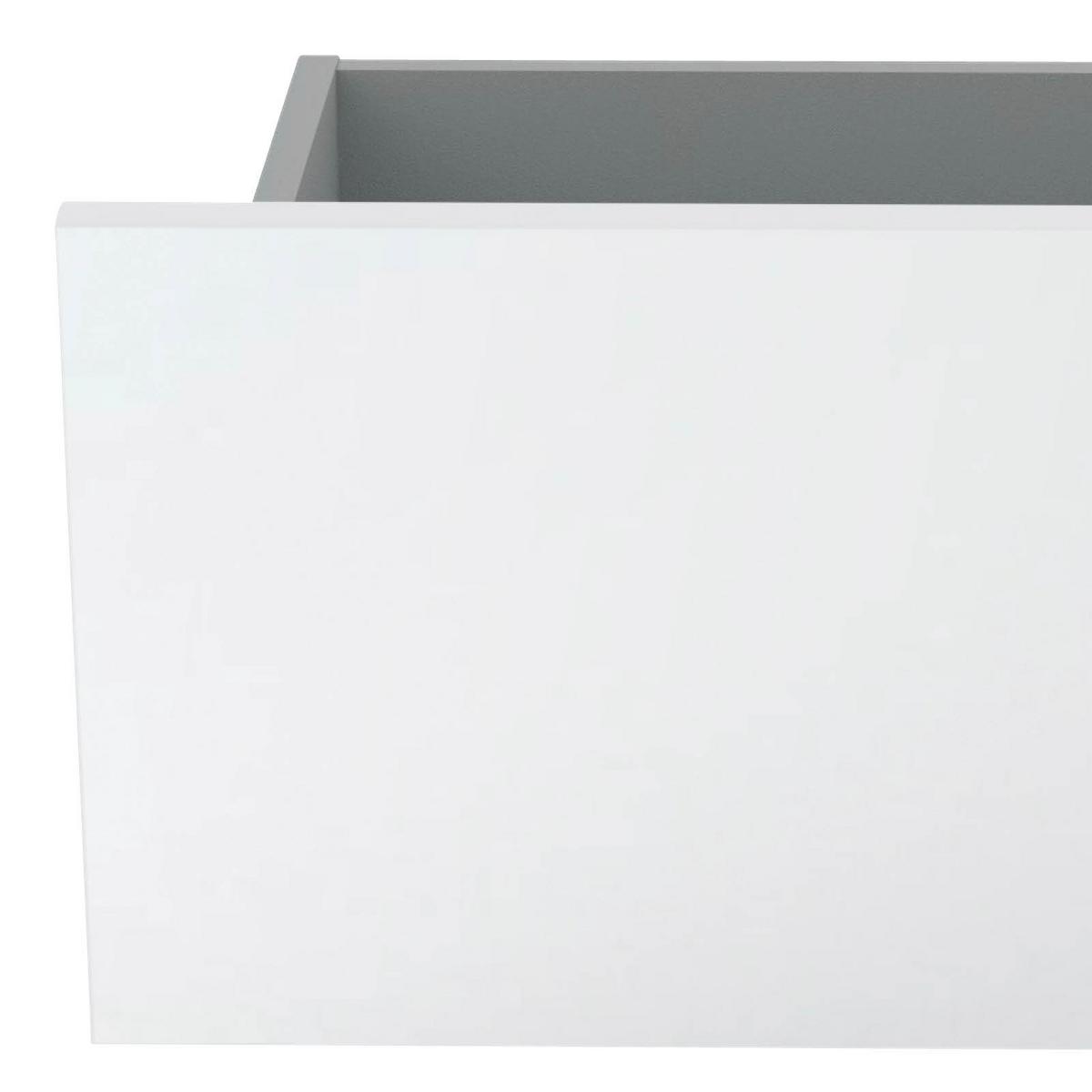 ZÁSUVKA UNIT-ELEMENTS - biela s vysokým leskom, Modern, kompozitné drevo (45,3/21,9/36,6cm) - Ondega