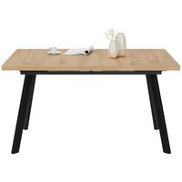VÝSUVNÝ STŮL DINNER KONZEPT 2 - černá/dub artisan, Moderní, kov/kompozitní dřevo (160-210/90/75cm) - Mömax