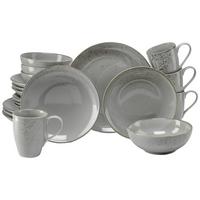 Kombiservice 20tlg. Steinzeug, grau - Grau, Basics, Keramik - Creatable